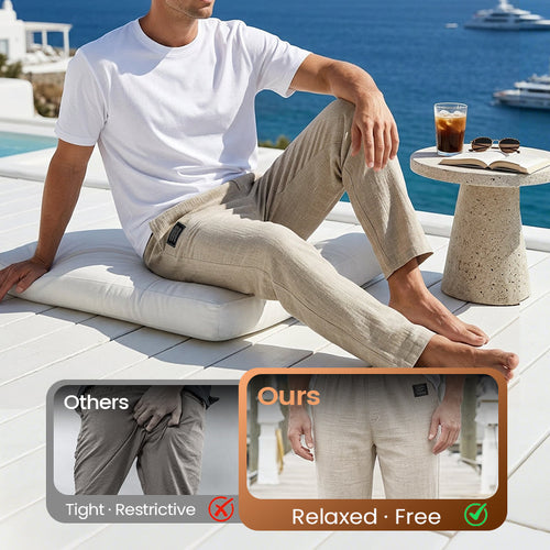 Breathable Straight-Leg Trousers for Men