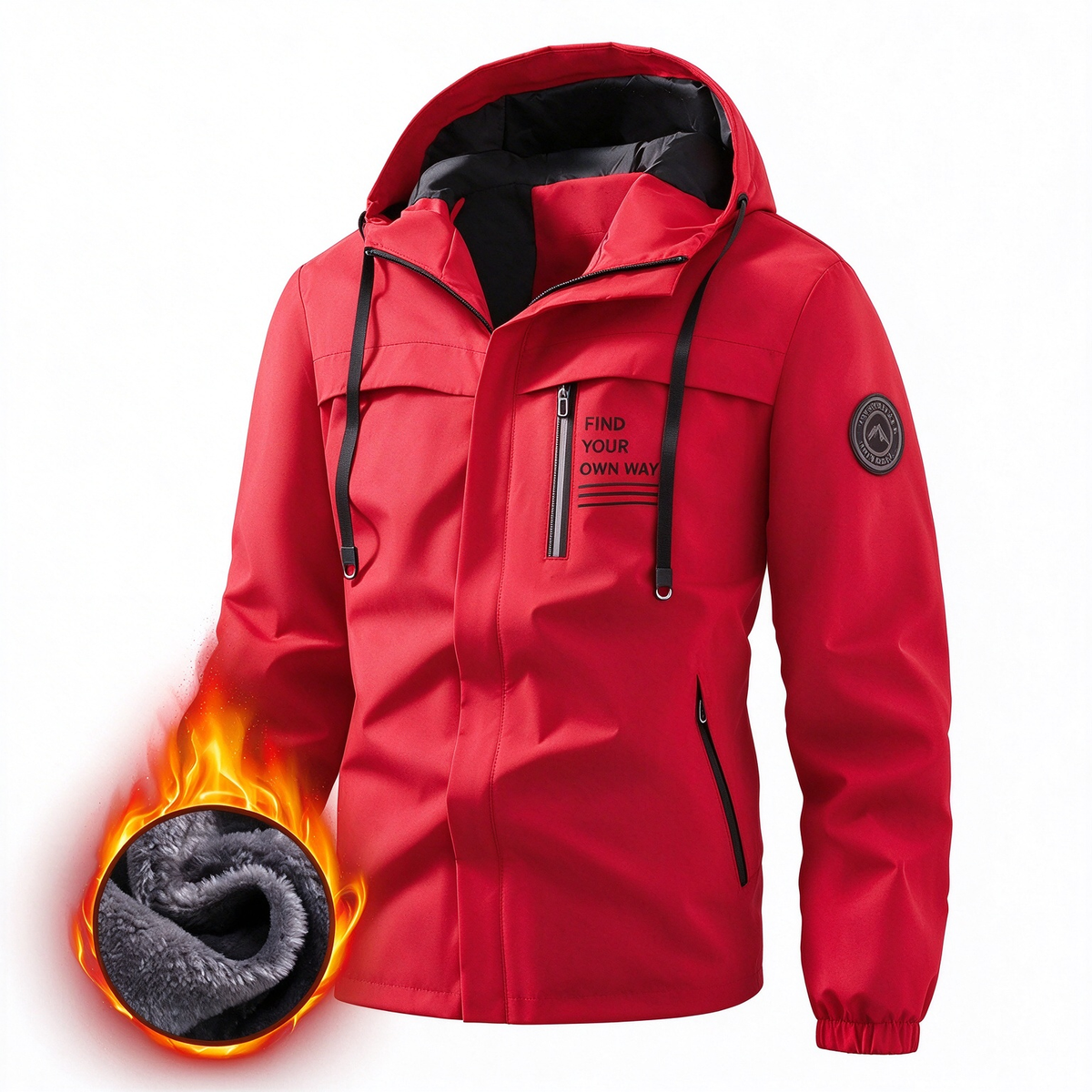 Men’s Outdoor Wind Jacket with Removable Hood