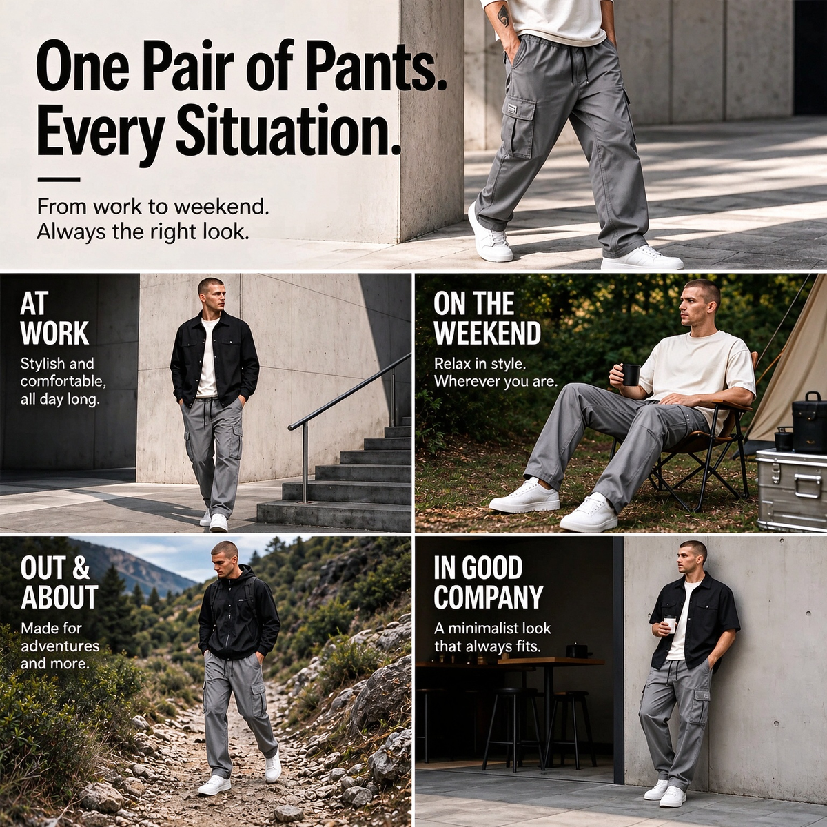 ⏳ LAST DAY 66% OFF! 🔥Men’s Relaxed Fit Cargo Pants | Multi-Pocket