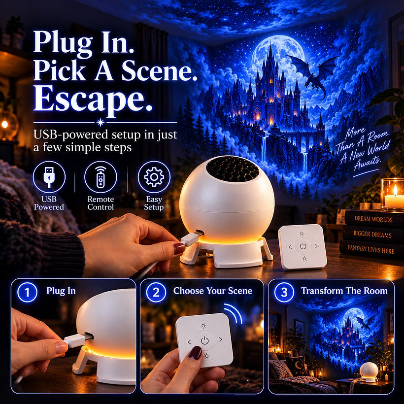 🎄Magical Christmas Projection Night Light – Transform Any Room Into A Holiday Wonderland, Rotating Festive Pattern LED Projector Lamp for Home Decor & Christmas Gift