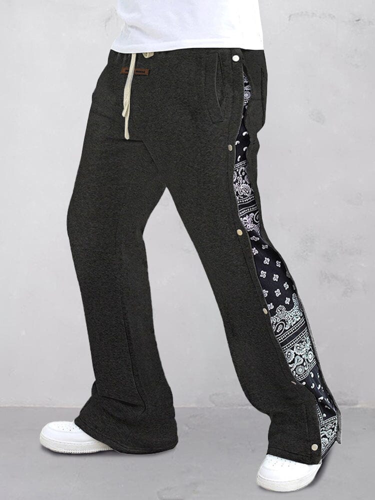 Stylish Paisley Splicing Sweatpants